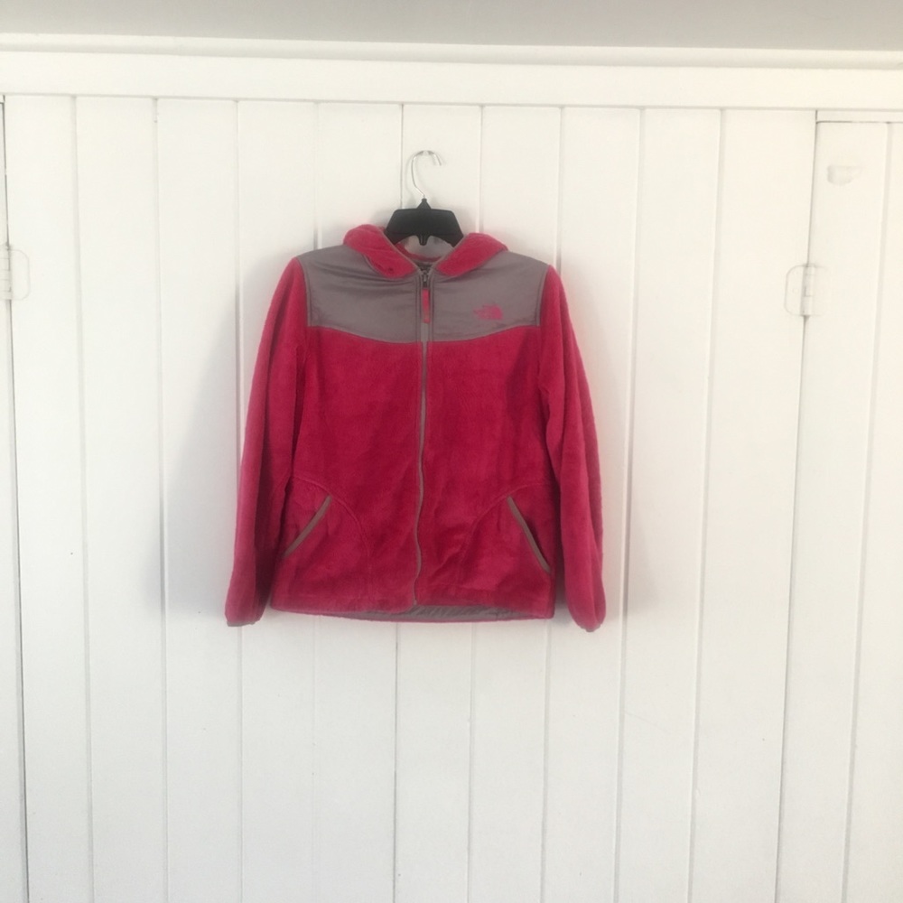 pink north face fleece